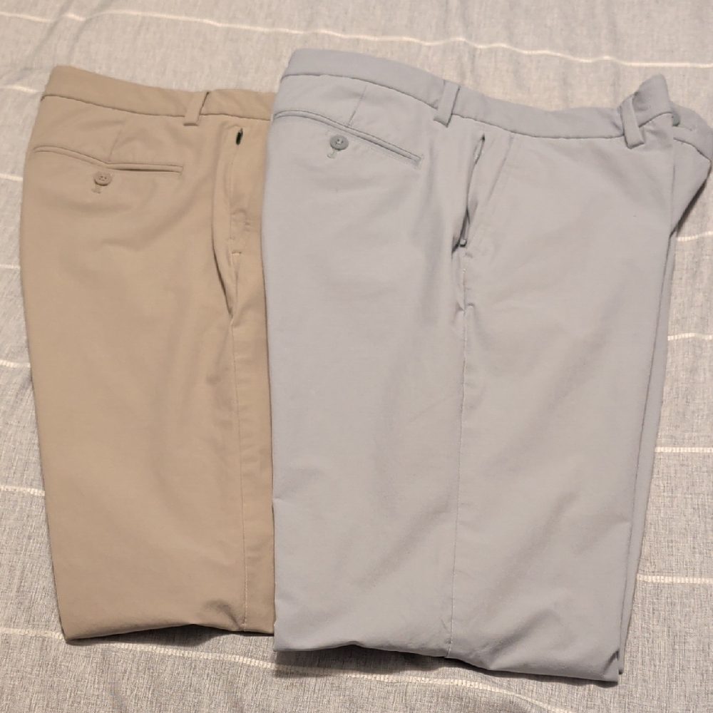 Vineyard Vines Men's Tan and Gray Chinos